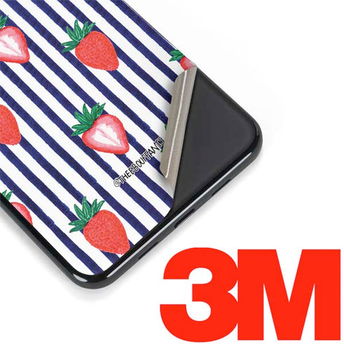 Bouffants and Broken Hearts Strawberries and Stripes Google Pixel 3a Skin
